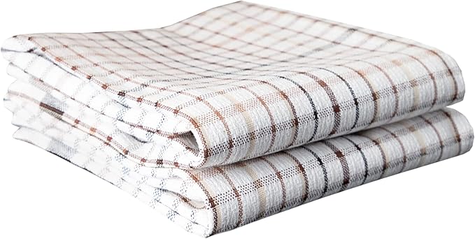 Ritz Wonder Towels, 30" x 20", 100% Cotton Kitchen Towels, Highly Absorbent, Large Size, Finely Woven, Lint Free, Streak Free Cleaning, Easy Care Towel Set, 2-Pack, Latte