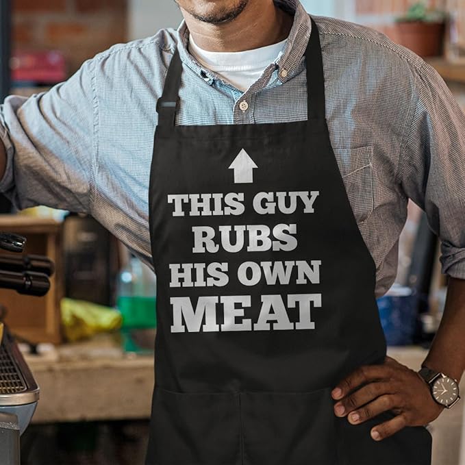 SANDJEST Funny Apron for Dad - Birthday Father’s Day Cooking Grilling Gifts for Mens