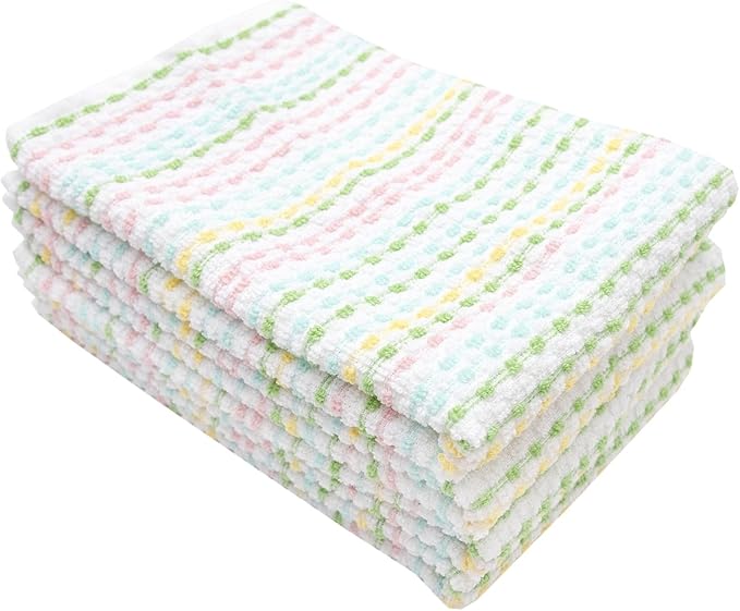 Ritz Pebble Bar Mop Towels: Highly Absorbent and Super Soft, 100% Cotton, Durable Super Absorbent Kitchen Bar Towels for Wiping Tables and Counters, 16x18, 4-Pack, Spring