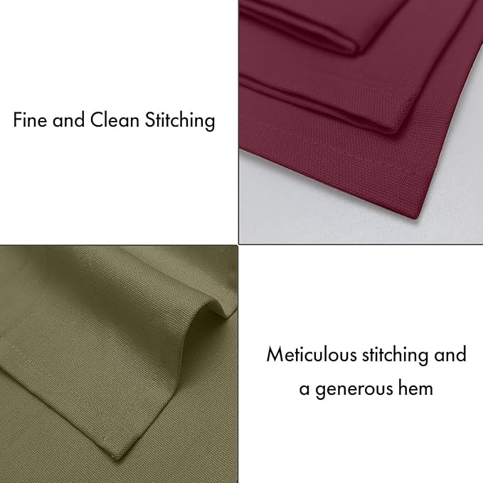 Ruvanti Cloth Napkins Set of 12, 100% Cotton High GSM 18x18 Inches Soft, Washable, Highly Durable & Absorbent, Perfect for Parties, Christmas, Thanksgiving Dinners – Multi Colors