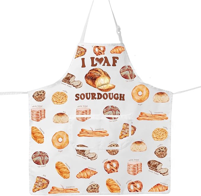JNIAP Bread Baking Apron Bread Baker Aprons i Loaf Sourdough Baking Mom Gifts Baking Master Apron