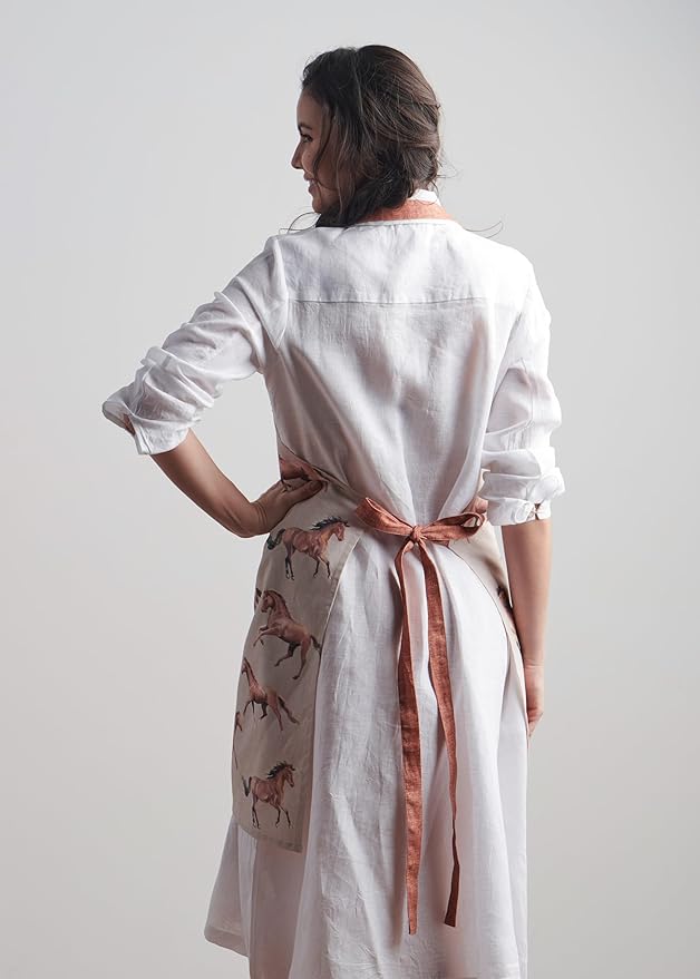 Maison d' Hermine 100% Cotton Apron for women with Pocket Kitchen Chef Apron for Men Cooking Mothers Day Gifts
