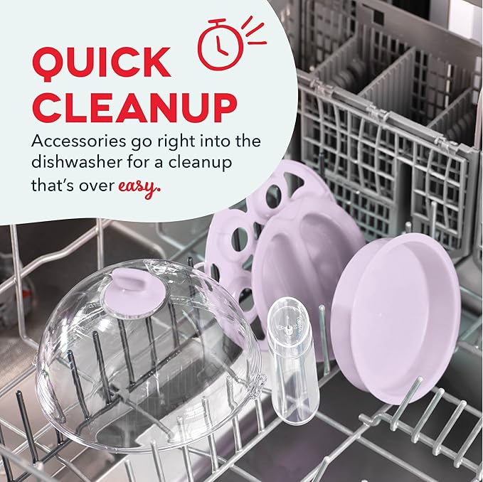 Dash Rapid Egg Cooker - Boiler, Poacher & Steamer - Includes Measuring & Recipe Guide - Dishwasher Safe - BPA Free - Holds 7 Eggs, Lavender