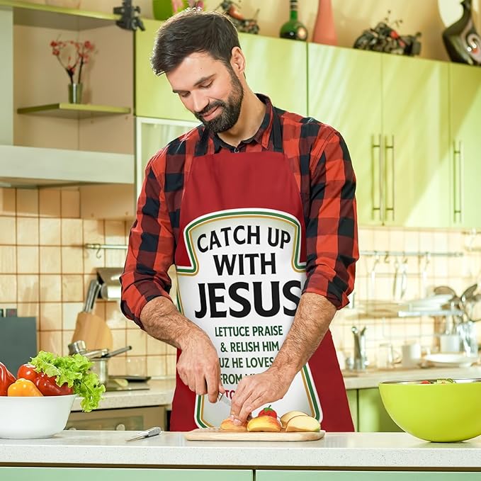 Funny Men Cooking Grilling Aprons Belly BBQ Funny Gag Gifts for Christmas, White Elephant Gift Exchange (MuscleMankini, One Size)