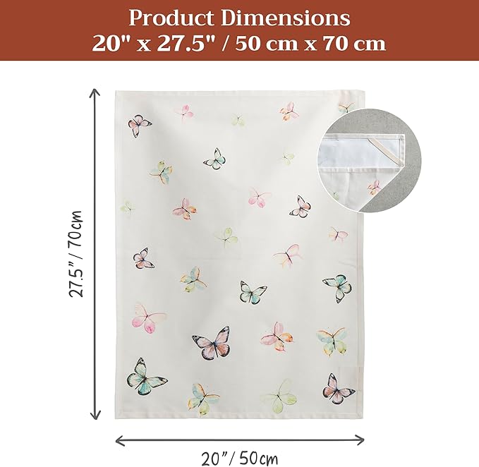 Maison d' Hermine Kitchen Towels Set of 3 100% Cotton 27.50" x 20" Reusable Cloth Tea Dish Towels Absorbent with Hanging Loop for Kitchen Gifts for Mothers Day Spring/Summer (Botanical Fresh)