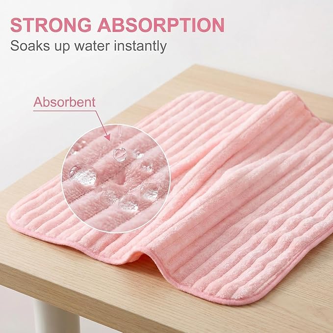 4PCS Pink Microfiber Hand Towels for Bathroom Christmas Decorations Quick Dry Small Towel Set Bathroom Kitchen 14 x29.6inch
