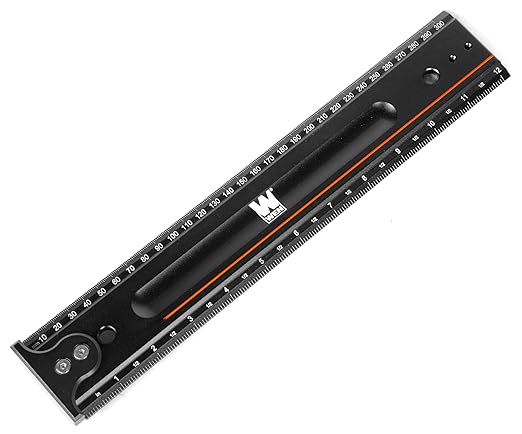 WEN 12-Inch Measuring Ruler With Hook Stop (ME812R)