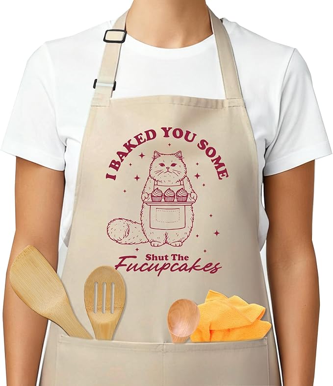 Funny Aprons for Women - Baking Gift for Women, Mothers Day Christmas Birthday Gifts, Perfect for Cooking, Bartending