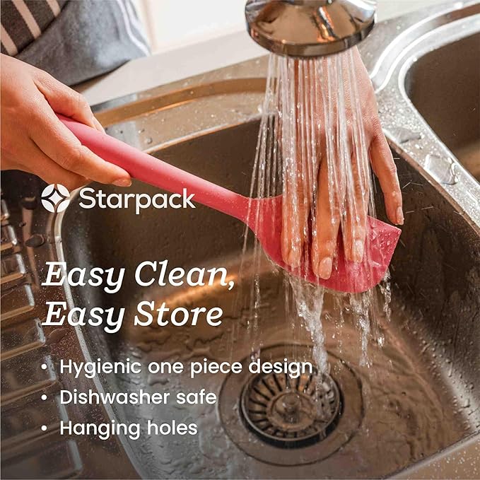 Starpack 'Ladle of Love' Premium Silicone Ladle Spoon - Soup Ladle High Heat Resistant to 600°F - Kitchen Laldes for Serving - Non Stick Silicone Ladle - Cooking Ladle Spoon - LFGB Grade Rubber Ladle