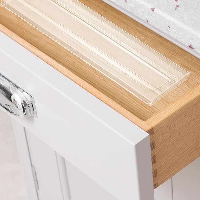 LALAFINA 4pcs Plastic Multipurpose Drawer Dividers Adjustable Kitchen and Closet Storage Partition Boards for Underwear Socks Organization