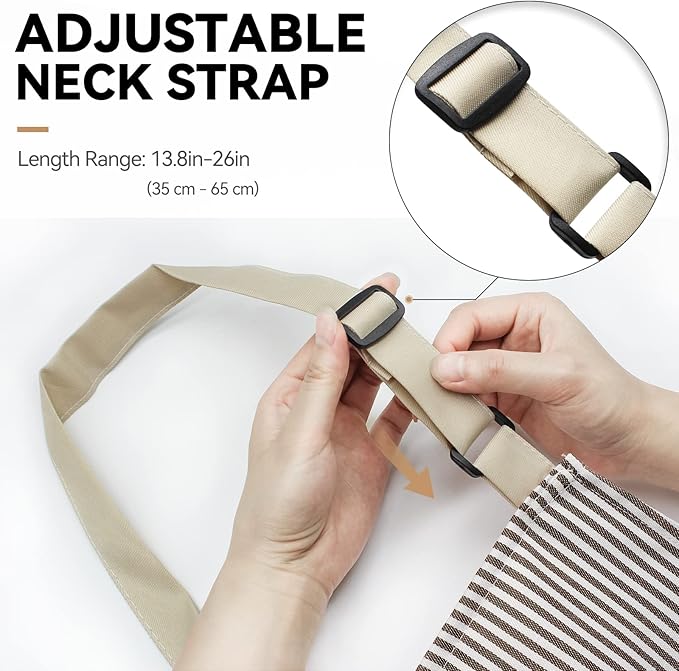 NLUS 2 Pack Cooking Aprons for Women with Pockets, Adjustable Kitchen Bib Aprons Chef Aprons for Women Men(Brown Pinstripes)