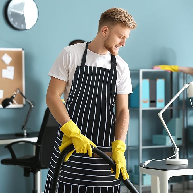 Taidven 2 Pack Apron - Unisex, Adjustable Bib Kitchen Apron, Cooking Apron, Aprons for Women Men with Pockets, Chef Aprons