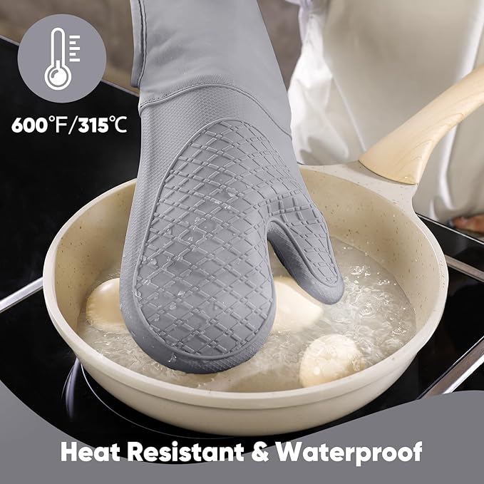 Silicone Oven Mitts Pot Holder Kitchen-Towels100% Cotton Dish Towels for Kitchen,Super Soft and Absorbent Kitchen Hand Towels/Tea Towels.Pot Holder,Oven Mitt Heat Resistant,Silicone Grip,Gift Set