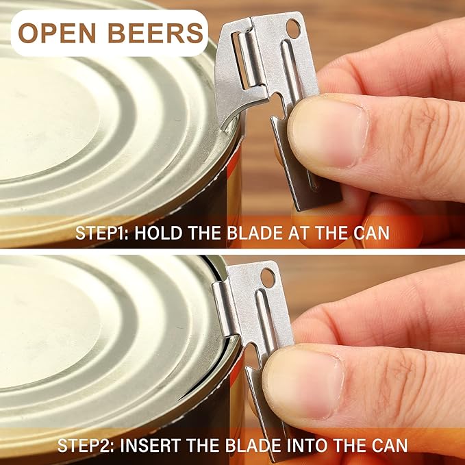 40 Pack P-38 Can Opener Manual Military Style Survival Kit Stainless Steel Camping Can Opener Portable Army Survival Kits Emergency Can Tool for Travel Camping