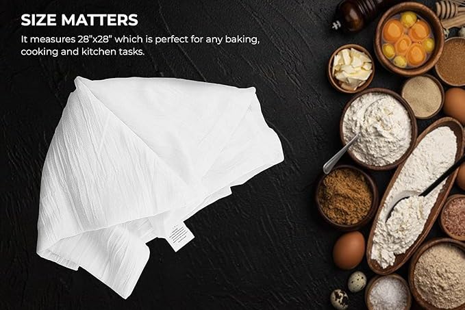 Flour Sack Towels Pack of 15-28x28 Inches - 100% Cotton, Highly Absorbent Dish Towels for Drying Dishes, Durable Tea Towels for Kitchen, Multipurpose Kitchen Towels