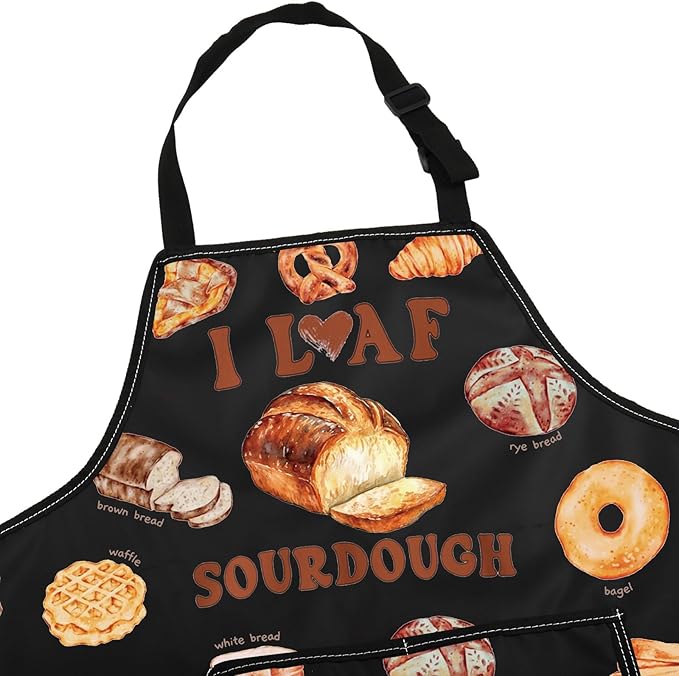 JNIAP Bread Baking Apron Bread Baker Aprons i Loaf Sourdough Baking Mom Gifts Baking Master Apron