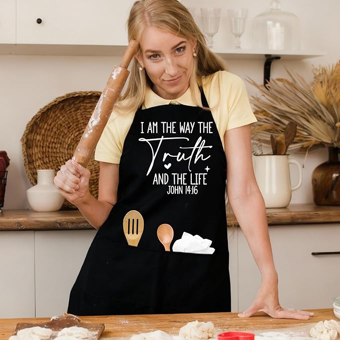 Funny Apron For Women Men Cooking Baking BBQ Grill Chef Waterproof Aprons Birthday Valentine's Gifts For Mom Dad Wife