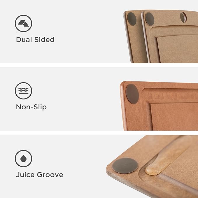 Epicurean All-in-One 11.5" × 9" Cutting Board, Nutmeg