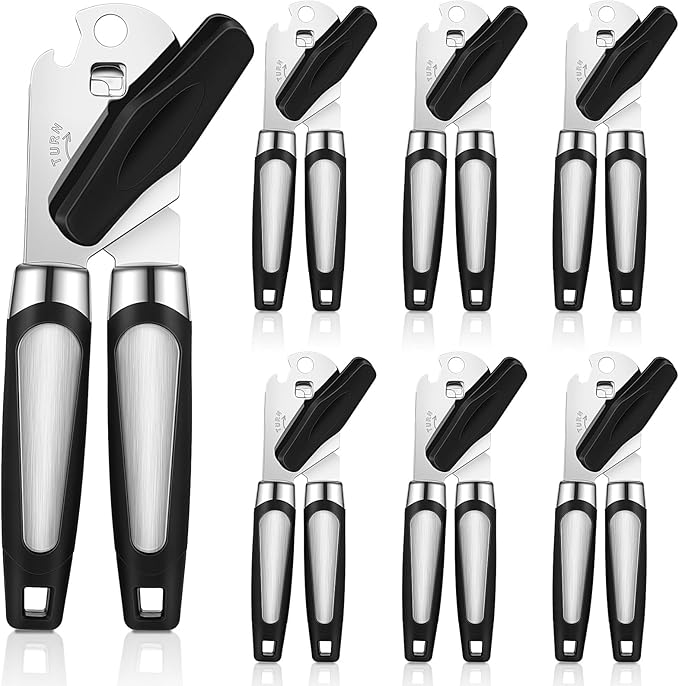 Gisafai 6 Pcs Manual Can Opener with Sharp Blade Smooth Edge Multifunctional Kitchen Gadget Handheld Openers Oversized Handheld Knob Can and Bottle Animals