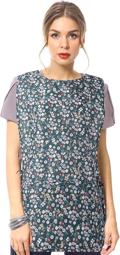 Women Cobbler Apron with 2 Pockets, Vintage Floral Aprons for Women Chef Apron for Baking, Cooking, Gardening