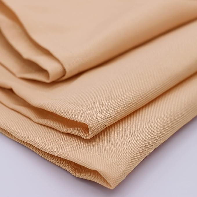 Your Chair Covers - 10 Pack 20 Inch Peach Cloth Polyester Napkins – Washable Dinner Fabric Napkins with Hemmed Edges for Weddings, Restaurants & Special Events