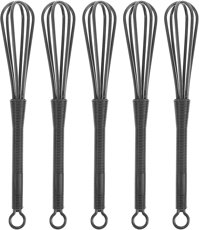 Ipetboom Small Plastic Whisks: 5pcs Mini Whisk for Hair Dye Color Mixing Hairdressing - 6.76X0.98in Versatile Kitchen Utensil Egg Beater for Blending Stirring Cooking Baking Versatile Tools