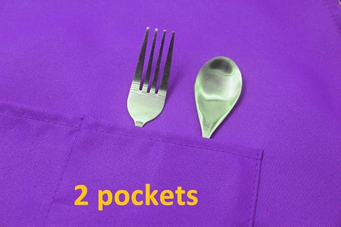 6 Pack Adjustable Kids Apron and Chef Hat for Cooking Baking Painting Art, Kids Apron for Girl Boy with 2 Pockets