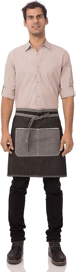 Chef Works Bronx Bib Apron with Scoop Neck