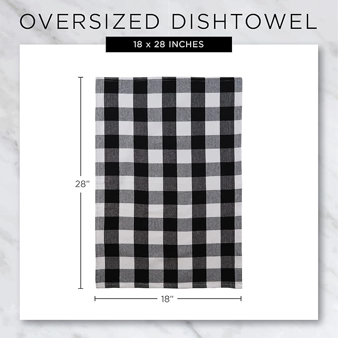 DII Everyday Kitchen, Urban Stripe & Basic Dishtowels, 18x28, Sage, 4 Piece
