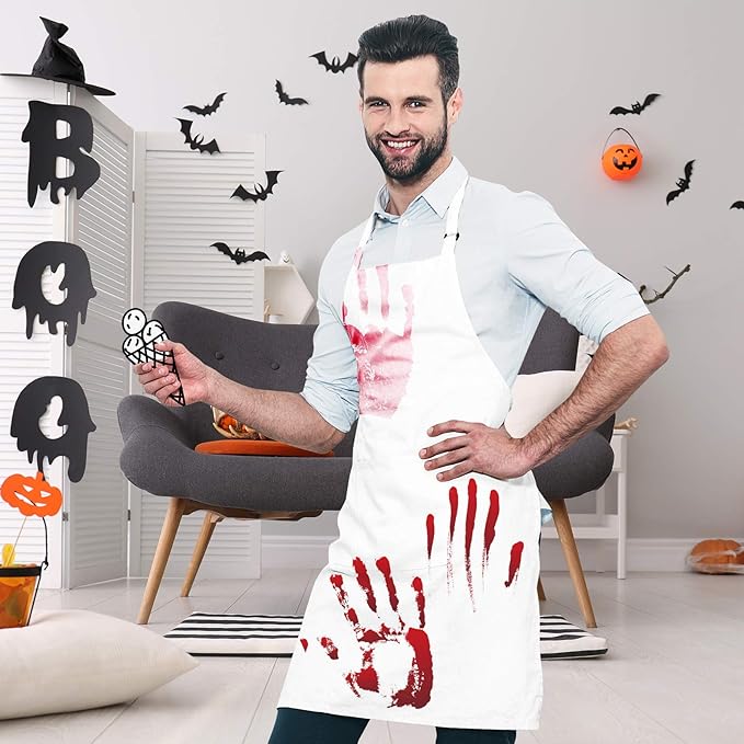 Syntus Apron for Men Women, Adjustable Cooking Kitchen Chef Aprons with 2 Pockets, Cotton/Polycotton/Polyester