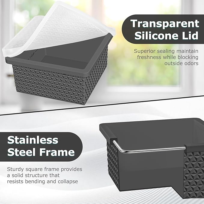 Silicone Freezer Molds for Soup Cube - 2-Cup Freezer Storage Container Tray with Lid,4 Pack Stackable Ice Cube Trays for Portion Control,Food Storage Meal Prep,Oven & Dishwasher Safe