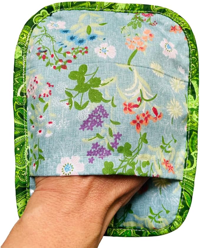 Rectangle Pot Holders for Kitchen hot Pads 100% Cotton Set of 2 Heat Resistant for BBQ/Cooking/Baking/Grilling/Microwave/Barbecue