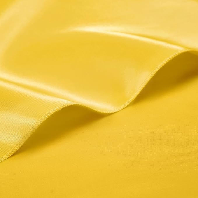 KKJIAF Gold Silky Satin Napkins (12 Pieces, 17x17 Inches),Washable Polyester Square Table Napkins for Wedding Dinner Party Decoration