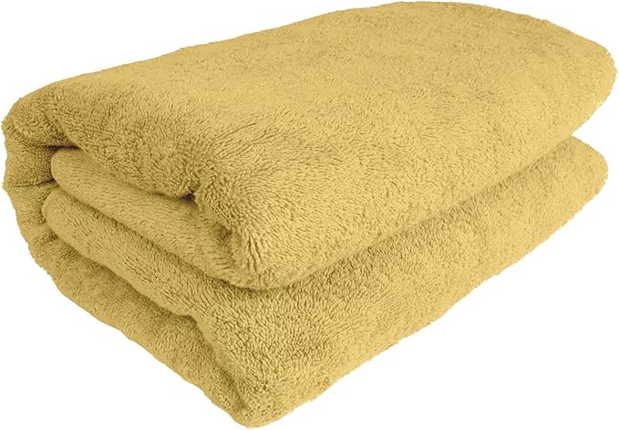 Classic Turkish Towels CTT - Premium Turkish Jumbo Bath Sheet, 100% Turkish Cotton, Absorbent & Ultra Comfy Bath Towel Sheets for Hotel & Spa | 40"x80" (Primrose Yellow)