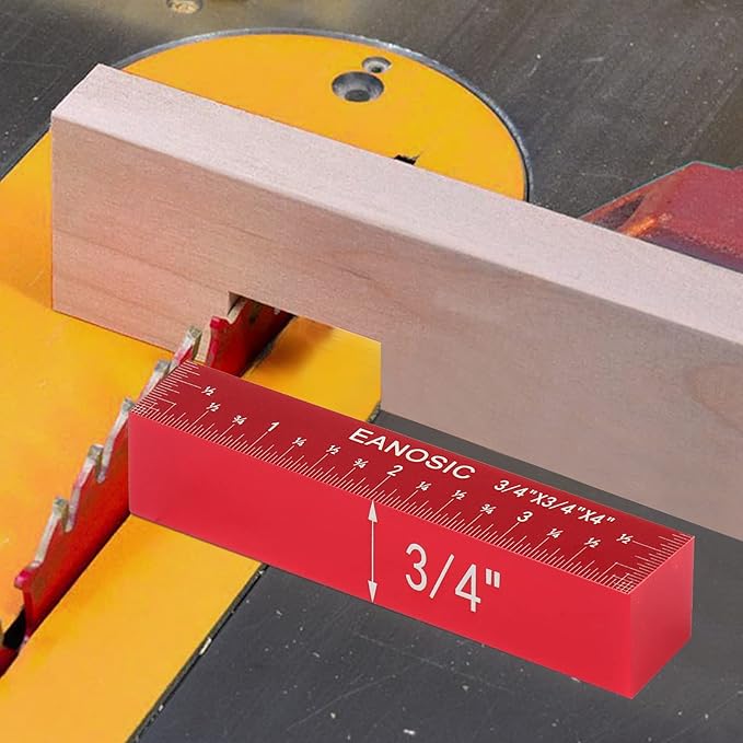 EANOSIC Setup Blocks Height Gauge Set, 8pcs Precision Aluminum Setup Bars for Router and Table Saw Accessories Woodworking Set Up, Bars Include Laser Engraved Size Markings (Extra Long 4 Inch)
