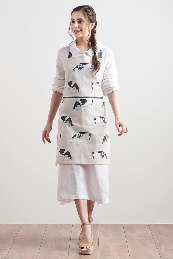 Maison d' Hermine 100% Cotton Apron for women with Pocket Kitchen Chef Apron for Men Cooking Mothers Day Gifts