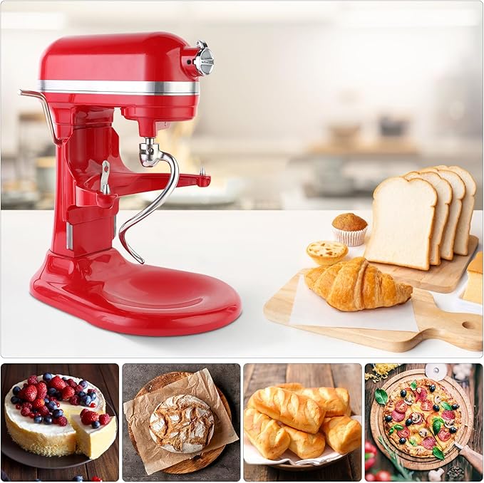 Stainless Steel Spiral Dough Hook Compatible with KitchenAid 5 Plus-6QT Mixer,Bowl Lift Stand Mixer Accessory, Rust Resistant, Effectively Kneads Bread,Pizza,Pasta and Biscuits,Dishwasher Safe