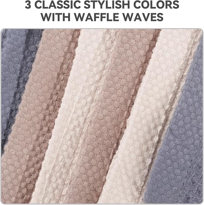 Dish Cloth for Kitchen 6 Packs Cotton Cleaning Rags in Waffle Wave, Ultra Soft Super Absorbent Dishcloth for Washing Dishes, 13” x 13” Quick Drying Reusable Dish Towels for Home Kitchen (Mixed Color)