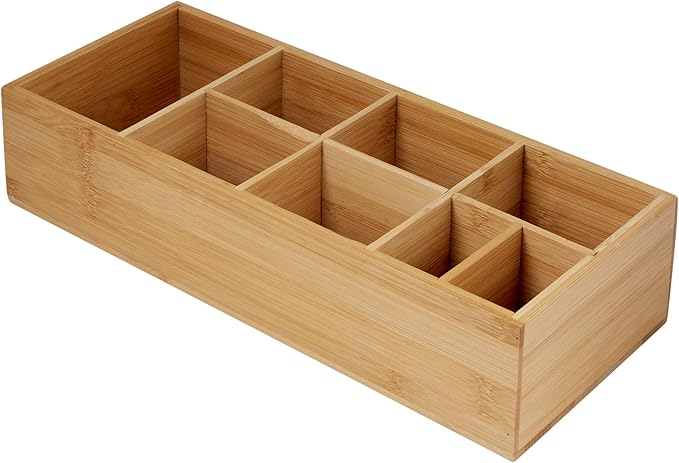 Kitchen Details 8 Compartment Bamboo Caddy