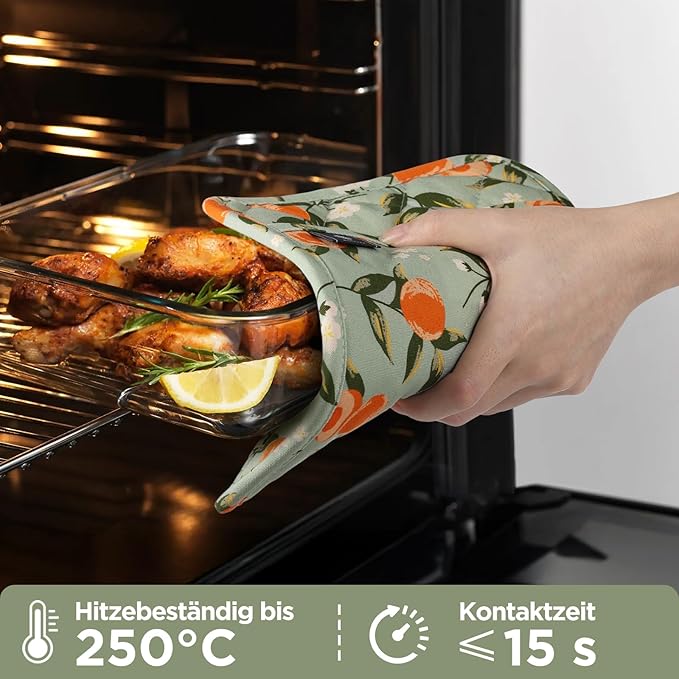 BONTHEE Pot Holders for Kitchen Heat Resistant Hot Pads for Countertops Oven Pot Holders Cotton Potholders for Kitchen Cooking Baking - 2PCS