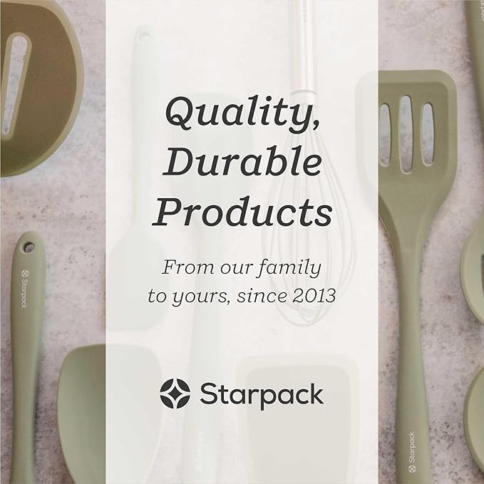 Starpack 'Ladle of Love' XL Premium Silicone Ladle/Spoon - High Heat Resistant to 600F - Non-Stick, LFGB Grade Rubber, Ideal for Serving Soup, Cooking & More