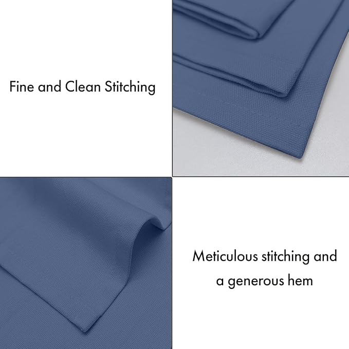 Ruvanti Cloth Napkins Set of 12, 100% Cotton High GSM 18x18 Inches Soft, Washable, Highly Durable & Absorbent, Perfect for Parties, Christmas, Thanksgiving Dinners – Bijou Blue