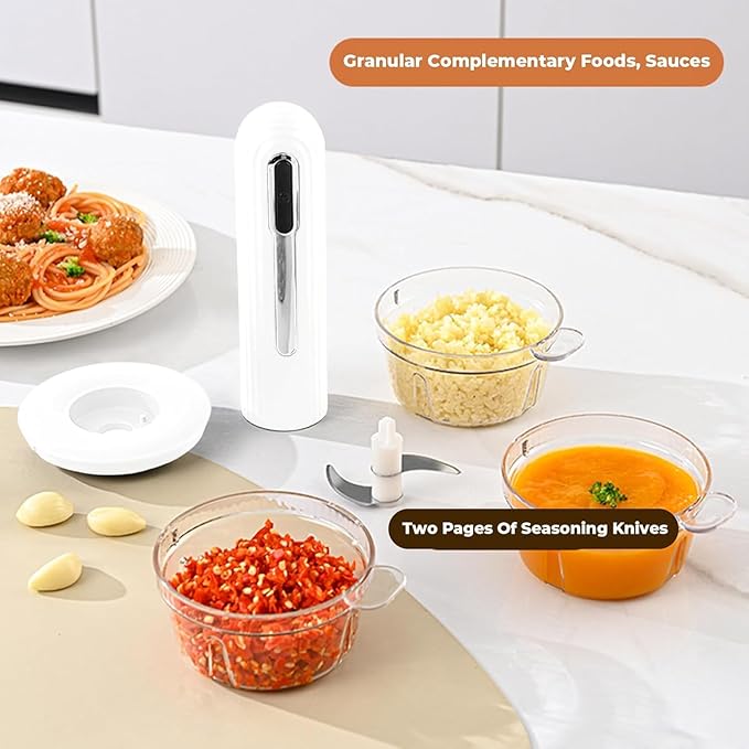 4-Cup Electric Food Chopper For Meat,Onions,vegetables,Garlic,Complementary Food, Meat Chopper Blender，Wireless Electric Food Processor