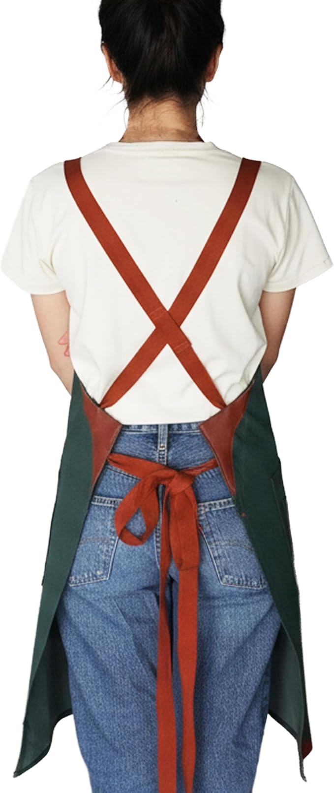 Professional Work Apron for Men & Women – 100% Cotton with waterproof Membrane, Cross Back Straps