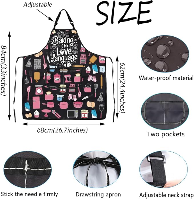 WSNANG Funny Baking Aprons with Pockets In My Baking Era Apron Bakers Gifts Pastry Chef Gift