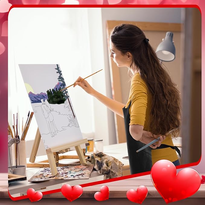 Motipuns 12 Set Couples Painting Kit Date Night Sip and Paint Kit for Adults Pre Drawn Canvas to Paint at Home Valentines Day Party Favor Supplies Couples Activity Romantic 8x10 Canvas Painting
