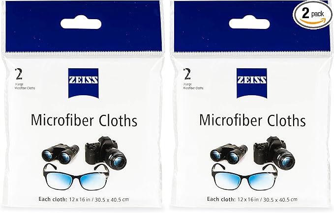 Zeiss Microfiber Lens Cleaning Cloth (Pack of 4) Jumbo Size