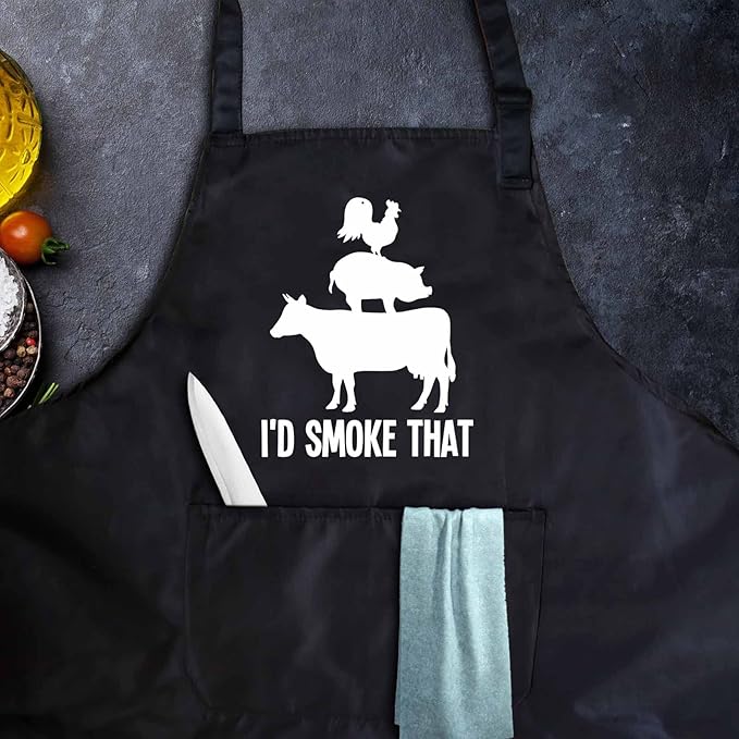 Funny apron for men Adjustable Waterproof with Pockets for Cooking Baking BBQ Gift Apron for Day, Birthday Gifts