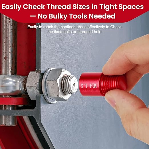 Thread Checker, 66pcs Nut and Bolt Thread Checker, 33 Inch & 33 Metric Box Set Thread Gauge, Thread Checker Standard and Metric Suitable for Size Checker of Bolts or Nuts in Narrow Areas