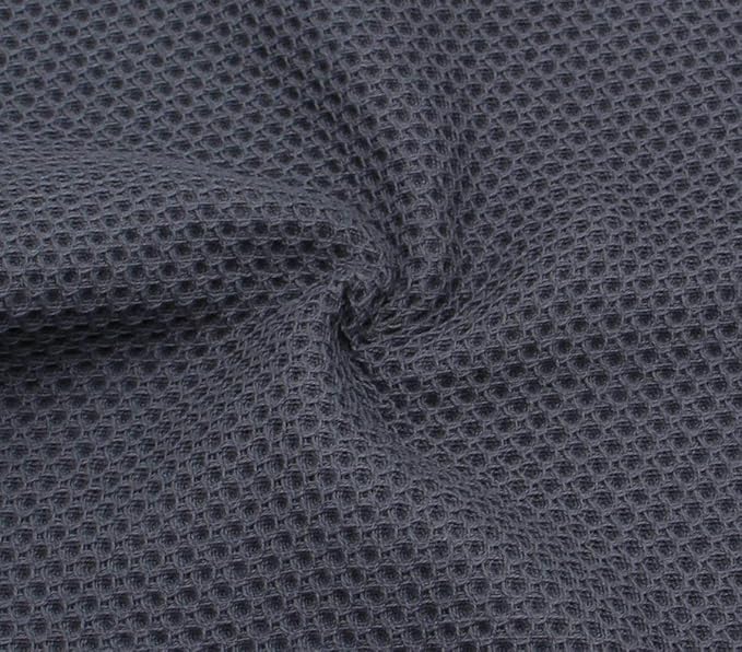 Mia'sDream Natural Cotton Tidy Dish Cloths Rags, Waffle Weave Towels, Soft and Absorbent Kitchen Hand Towel Washcloths, 12x12 inch 6 Pack (Dark Gray)
